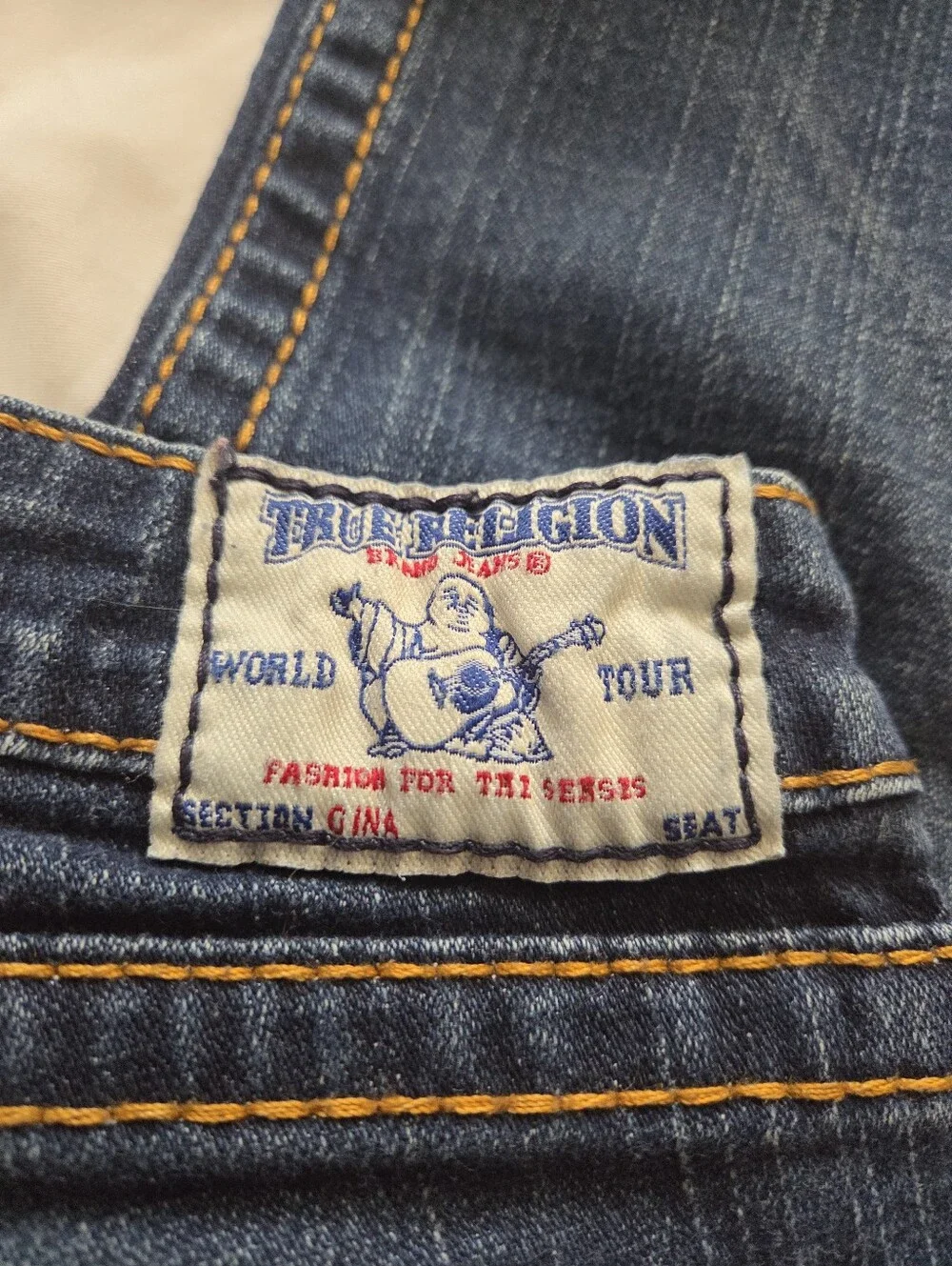 True Religion Size 28 Gina World Tour Dark Wash 90s Fit Straight Leg Jeans